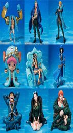 One Piece Figure Anime 20e anniversaire Ver Luffy Zoro Chopper Sanji Robin Franky Usopp Nami Brook Action Figure PVC Modèle Toy AA5635335