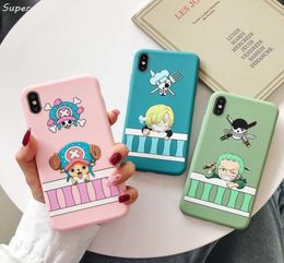 One Piece Japan Anime Luffy Tony Chopper Ace Candy Tpu Case para Apple iPhone 11 Pro 7 8 6 6s Plus X XS Max XR Soft Telep Cover6908425