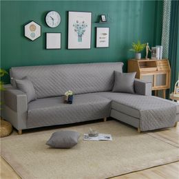 Eendelig L-vormige hoek Sofa Cover Slijtvaste Antislip Pet Cat Anti-Kras Slipcover Woonkamer Grote maat Couch Cover 201120