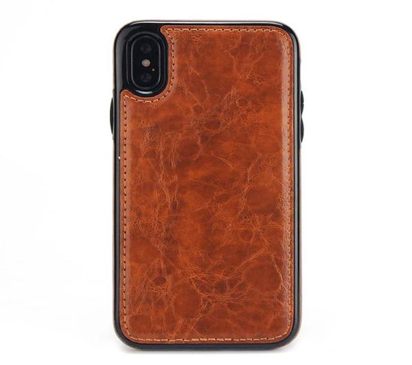 Funda de cuero PU de lujo de una pieza para soporte de coche, funda de teléfono con imán para iPhone XS MAX XR 7 8 Plus 6 6S, funda de diseño 8794749