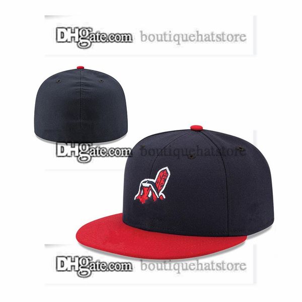 Casquettes ajustées One Piece pour hommes de l'équipe de baseball Noir Bleu marine Couleur rouge 