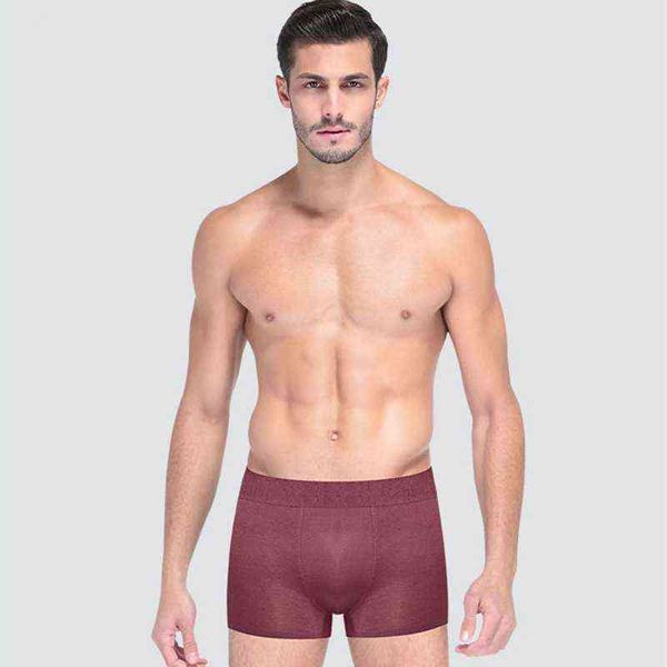 Pantalones cortos sin costuras de una pieza para hombre Material de tela suave Bragas cómodas y gratuitas Ropa interior masculina L-3XL Tamaño en línea al por mayor T220816