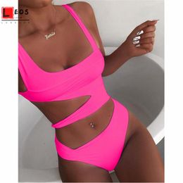 Een Stuk Sexy Badpak Cross Bandage Vrouwen Badmode Push Up Siamese Driehoek Bader Badpak Zomer Multicolor Strandkleding Tweedelig Sui