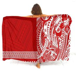 Een stuk zachte dunne rok zomer mode polynesische aangepaste sarong 2024 zeebrand walk sjaal banket jurk jas