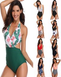 Eendelig badpak Trikini badmode Lady039s sexy zwempak voor vrouwen Backless Monokini uitgehold badpak zwemkleding7450300