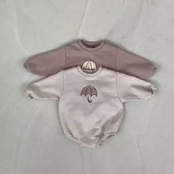 Vêtements bébé de 02 ans Bébé Baby Automne Emballage Vêtements de garçons et filles simples Impression de cou rond