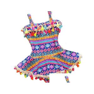 Una pieza 2-8Y Baby Girl Traje de baño Traje de baño de una pieza Imprimir Verano Estilo coreano Traje de baño para niños Trajes de baño para niños Niñas Drop Deliv Dhzva