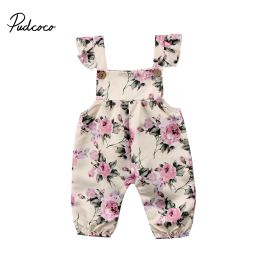 One-Pieces 2018 tout nouveau nouveau-né pour tout-petit bébé Baby Girl Strap Flower Romper Jumps Suitt Sleevel Sunsuit Baby Baby Summer Vêtements 024M