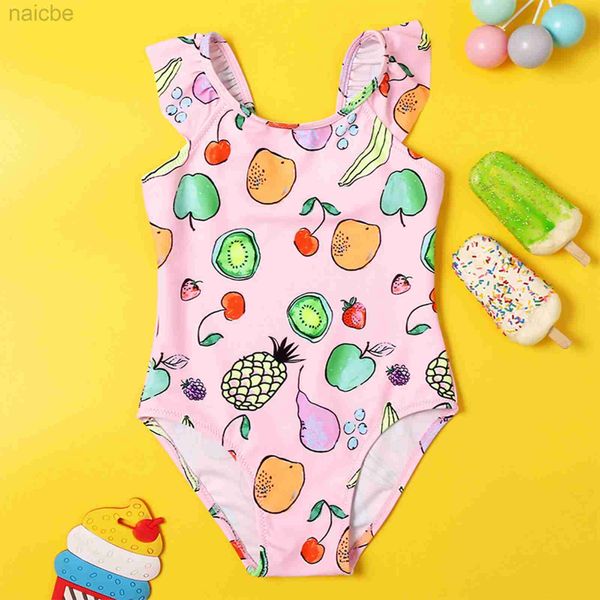 Une pièce 2021 enfants maillots de bain pour filles Kawaii dessin animé fruits ananas imprimer une pièce maillot de bain maillot de bain maillot de bain plage maillot de bain Bimba 24327