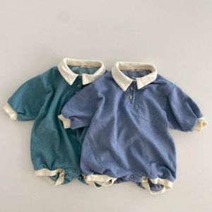One-Pieces 2022 Spring Nouveau bébé Body à manches longues Shirts Nouveau-Born