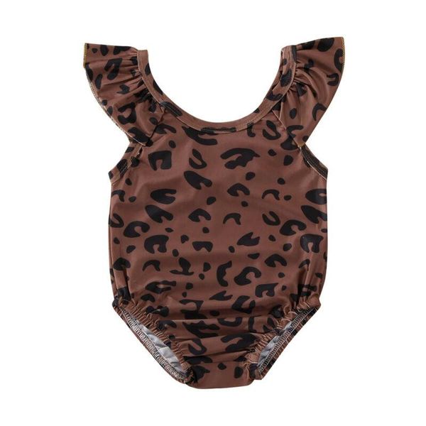 One Pieces 2023 mode été maillot de bain enfants maillots de bain bébé fille imprimé léopard maillot de bain pièce tenues