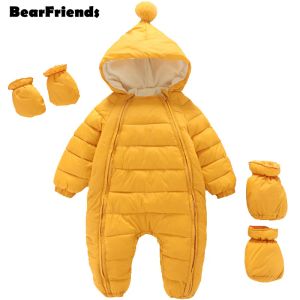 One-Pieces 2023 NOUVEAU-NÉ BÉBOS BEBUS JUMPS COODED PLUS VELVET CHALD BOB BOY SNOWSANT Toddler Snow Suit Baby Girl Cotton Salope