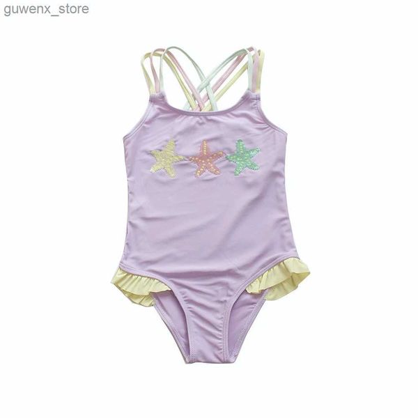 One-pièces 3 Color Star Broidered Child Girls Kid