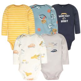 One-pièces 5pcs / lot Bodys Bodys High Quality Unithes NOUVEAU BÉBÉ COPES 100% Coton Baby Clothing Set Infant Bebe Baby Boy Girl Clothes