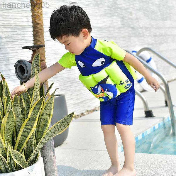 Traje de baño de una pieza para niños Traje de baño con cremallera para niño Traje de baño flotante Flotador Traje de baño desmontable Traje de baño de protección segura Aprendizaje Lección Traje de baño W0310