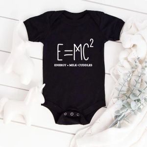 EEN-PIECTEN ENERCY MILK SUDDles grappige babymeisje jongenskleding Bodysuits Zwart katoen zomers baby onesies Amerikaanse mode peuter jumpsuit