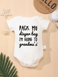 Una pieza Funta de una carta impresa impresa recién nacido Baby Bodysuits Creative Linda manga corta Algodón Agodón