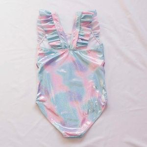Een-stuks meisje zwempak 3-14 jaar kinderen zwempak één stuk badkleding voor meisjes babypak geborduurd glanzende strandkleding