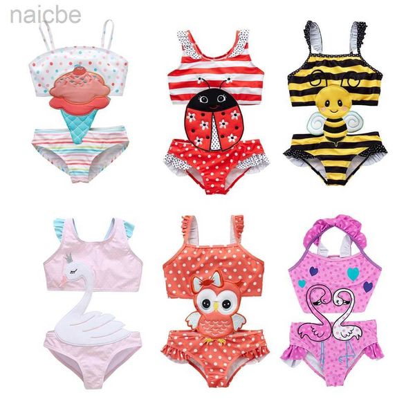 Maillot de bain filles une pièce maillot de bain une pièce 12-7T fille sans manches vêtements de natation sirène maillots de bain pour enfants maillots de bain d'été 24327