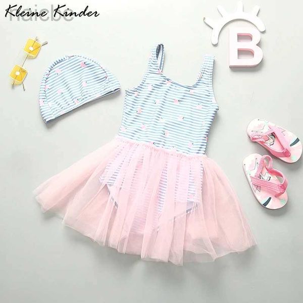 Traje de baño para niñas de una pieza Traje de baño con protección UV UPF50 Vestido de tutú con falda para niña Traje de baño de una pieza para niños Ropa de playa para bebés de verano 24327