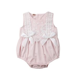 One-pièces bébé nouveau-né bébé filles vestiges en dentelle Ruffles Mompers Jumpsuit mignon Bow Sunsuit Summer Baby Girls Costume