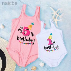 One-Pièces C'est mon 3ème anniversaire filles maillot de bain anniversaire princesse une pièce maillots de bain enfants Bikini enfants piscine fête tenue vêtements de bain 24327