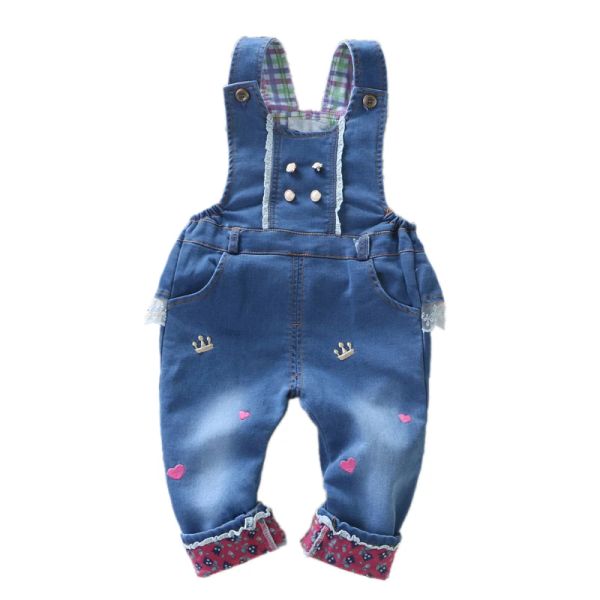 One-Pieces Iyeal Baby Little Boys / Girls Stone Washed Ripped Cotton Soft Denim Saut trottoir