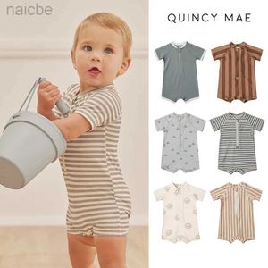 Maillots de bain une pièce pour enfants 24 nouveaux Quincy Mae été bébé garçons filles bébé à manches courtes impression à séchage rapide maillot de bain une piècePré-vente avril 24327