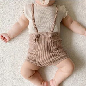 One-pièces mababy 024m mignon nouveau-né bébé fille fille fille tricote de combinaison globale costumes d'été vêtements d35