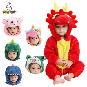 One-pièces Michley Nouveau Halloween Red Dragon Baby Rompers Costume Costume Cartoon Cartoon Jumpsuit Bodys Globalement pour Girl Boy Bebe 236M