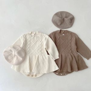 One-pièces milancel automne vêtements de bébé en nourrisson pour bébé tricots vintage bodys combinaison pull en tout-petit pull