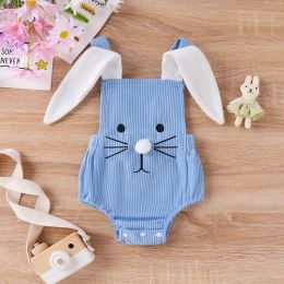 One-pièces ma première tenue de fille de Pâques à Pâques Migne Bunny Romper Rabbit Eart Backless sans manches Sobre Bodys de Bodys