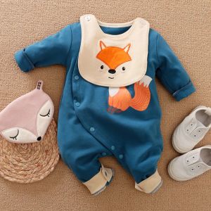 Eén-stuks pasgeboren babyjongens set biologische katoen overalls winter voor kinderen pasgeboren meisje kleding romper baby vossen kostuum dingen