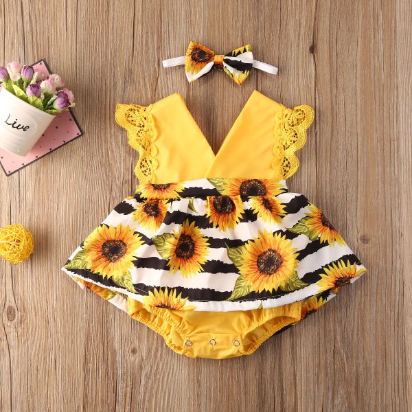 One-Pieces NOUVELLE-NOURN BEBELLE GIRL GILLE LACE RUBLES SORNILLER PRINT RAIPER BAND 2PCS SUMME SECHED SOFFITS