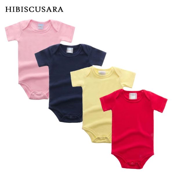 Venta de unisex para baby rompers de manga corta algodón de algodón 012m recién nacidos boysgirls roupas de alta calidad bebe ropa de verano