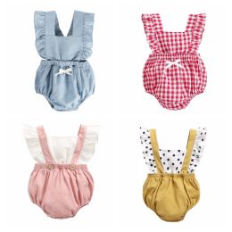 Één-stuks Sanlutoz Princess Baby Girls Bodysuits Cotton Baby Girl Clothing voor pasgeboren schattige zomer Baby Bodysuit