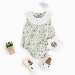 Één-stuks sanlutoz zomer babymeisjes lichaamsuitjes katoenen babykleding bloy baby kleding schattige mouwloosheid