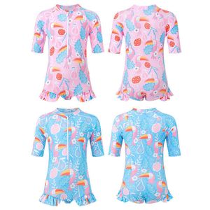 Één-stuks zomer een stukjes stukje meisje badpak print sport zwembad kinderen badkleding outdoor kinderen badmode sport peuter strandkleding