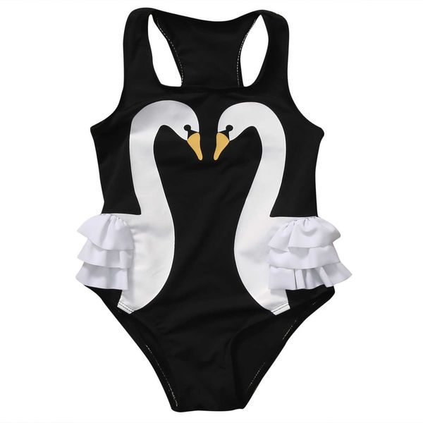 One-Pieces Swan Maillots De Bain Nouveau Mignon Enfants Bébé Filles Bikini Costume Maillot De Bain Une Pièce Maillots De Bain Baignade Une Pièce Vêtements De Natation Monokini L230315