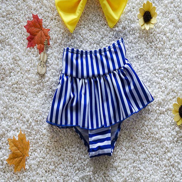 Una pieza YinFengTing Baby Girls Lindo Bikini a rayas Tankinis Conjuntos Niños Traje de baño de dos piezas Traje de baño para niños Ropa de playa para niños