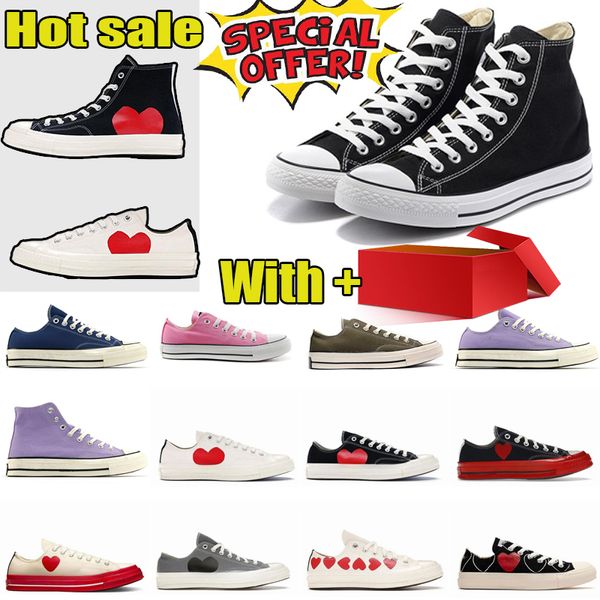 2024 Designer 1970 Sneakers toutes chaussures 1970 Star 70 Classic Canvas Casual Platform Love Black Mens Femmes Chaussures Eyes Blancs Semelle Midsme Triple Chaussures avec boîte