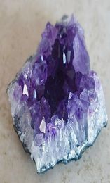 UNA piedra de amatista cruda cuarzo racimo punto piedra preciosa natural cristal roca Reiki1417887