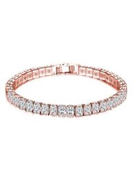 Une rangée trois rangées pleines de diamants Zircon Bracelets cristal de Swarovskis mode dames Bracelet cadeaux de noël Bangle263w8771304