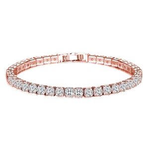 Een rij drie rijen vol diamanten zirkoon armbanden kristal van Swarovskis mode dames armband geschenken kerst Bangle221v