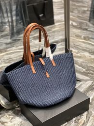 Een schoudertas handtas boodschappentas groentemand uitgescholt raffia geweven tas draagtas designer tas grote capaciteit