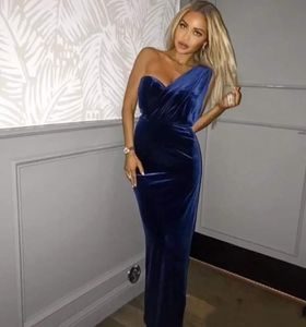 One-Shoulder Plus-size vloer-lengte prom feestjurk nieuwe aangepaste zipper avondjurken mouwloos rechtloos recht