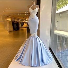 Une épaule robe de soirée sexy sirène robe de soirée dentelle appliques tulle satin fabriqué sur mesure robes de bal star et de robe de taille plus