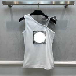 One épaule Femmes Vest Tops Tops Luxury Designer Contrast Color Tanks Sexy Summer Summer Lettres Camis