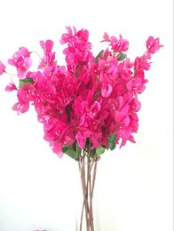 One Silk Bougainvillea Glabra Flower Piso artificial Montado Bougainvillea Spectabilis Pink para centros de mesa de bodas Dec7004103