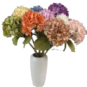 Une branche de fleur d'hortensia en soie Faux Laurustinus avec des feuilles vertes pour mariage fleurs artificielles décoratives pour la maison